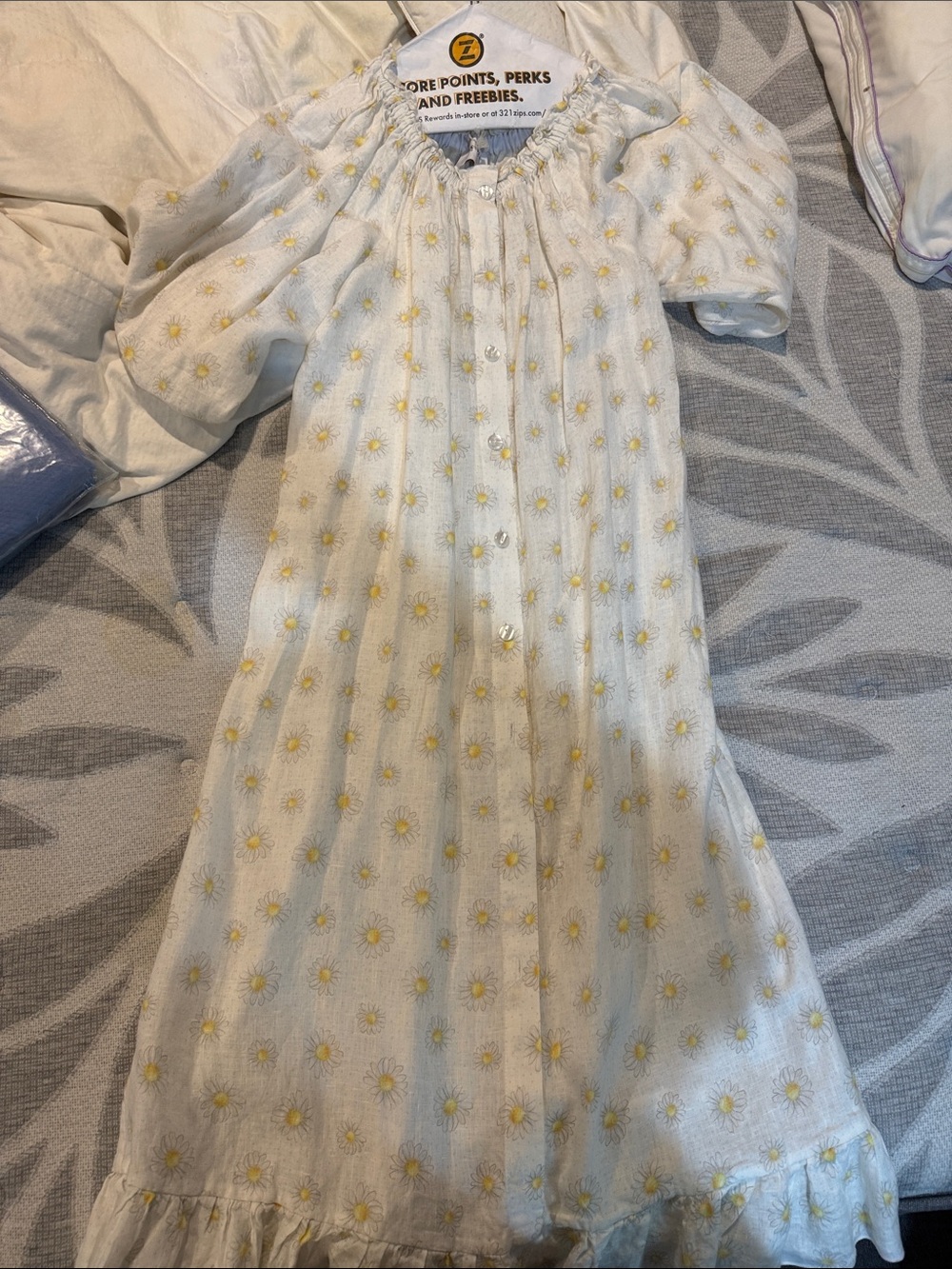 Sleeper White and Yellow Daisy Nightgown - Soft Button-Front Pajamas